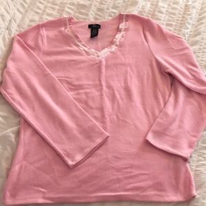 Fleece like pink pj top